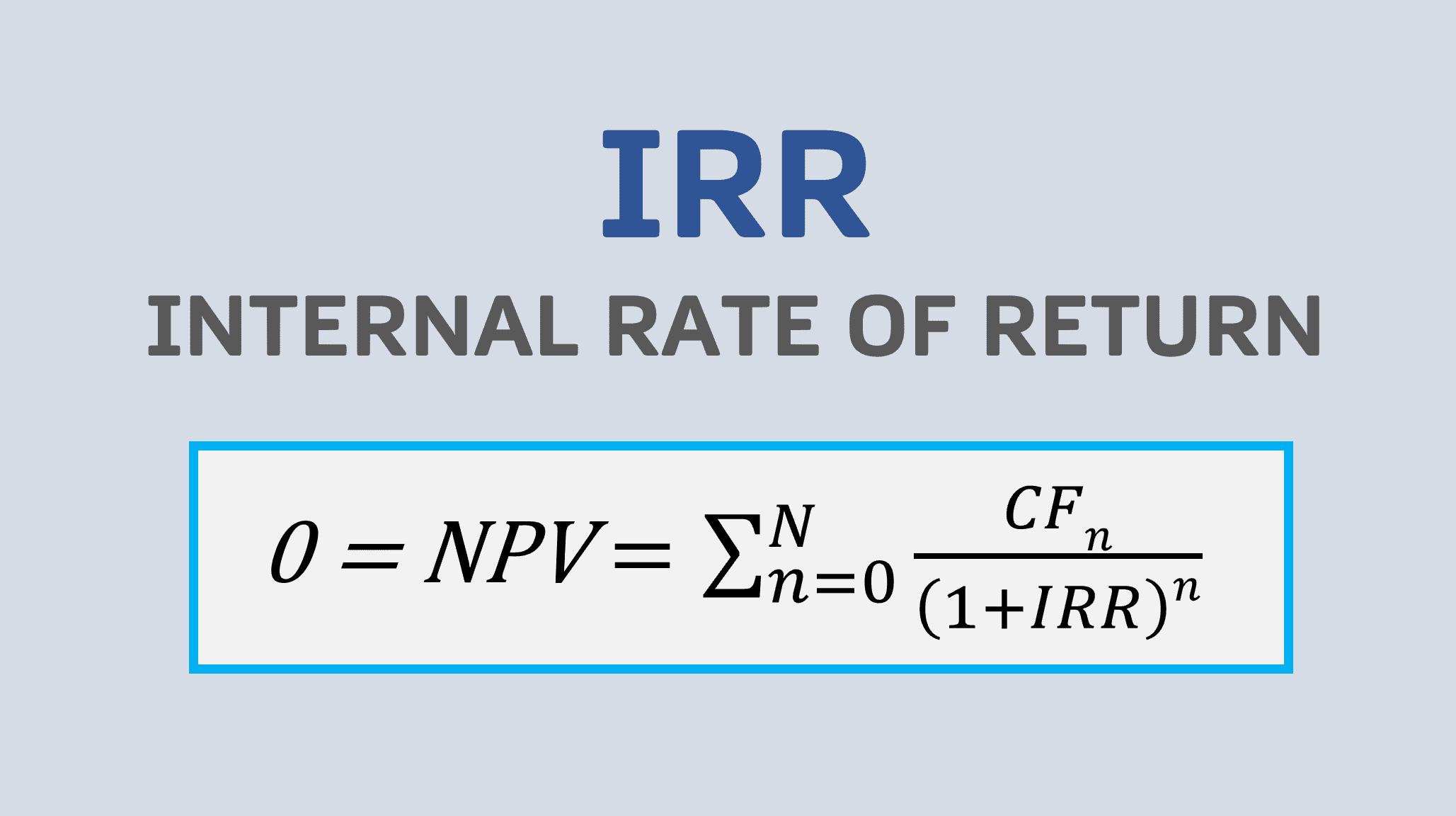 internal rate of return using npv