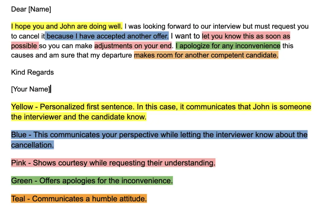 how to cancel an interview after i accepted a job offer reddit